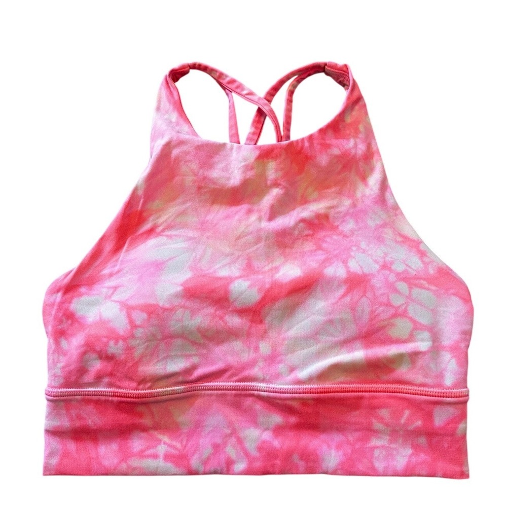 Lululemon Pink Tie Dye High Neck Bra Women's 4